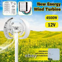10000W 12/24V 4-Blades Auto Windward Wind Turbine Generator Vertical Axis