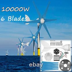 10000W AC 24V Flange Wind Turbine Generator Horizontal Axis Wind Power 6-Blades