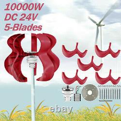 10000W DC 24V 5-Blades Gourd Wind Turbine Generator Vertical Axis Wind Power US