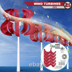 10000W DC 24V 5-Blades Gourd Wind Turbine Generator Vertical Axis Wind Power US