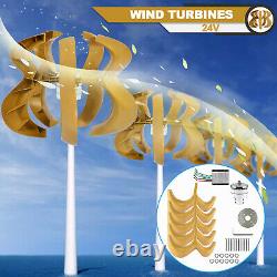 10000W Wind Turbine Generator 5 Blades Charger Controller Windmill Power AC 24V