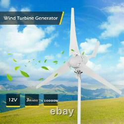 10000W Wind Turbine Generator DC 24V 3-Blades Horizontal Axis Wind Power