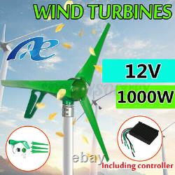 1000W 12V 3 Blade Wind Turbine Generator Windmill Home Power WithCharge Controller