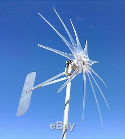 1000W Wind Turbine Generator 10 ghost clear prop 24 Volt AC 3-phase / 3 wire