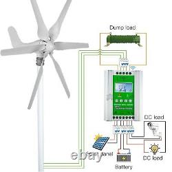 1000W Wind Turbine Generator Kit AC 24V 6 Blades With Charger Controller