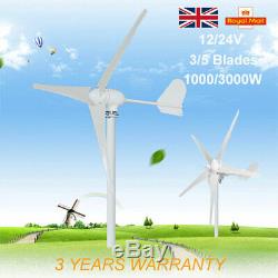 1000With3000W Wind Turbine Generator Kit 3/5 Blades Charge Controller Home Power