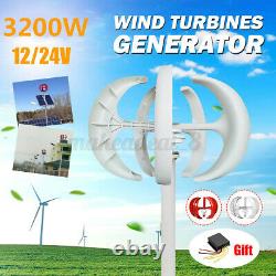 12/24V 5 Blades Lantern Wind Turbine Generator Vertical Axis Home Power Lantern