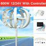 12/24v 600w 5-blade Wind Turbine Generator Vertical Axis With Controller Top