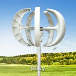 12/24V 600W 5-Blade Wind Turbine Generator Vertical Axis with Controller TOP