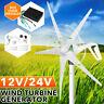 12/24v 800w 5 Blades Wind Turbine Generator Windmill Power Charge Controller Kit