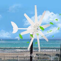 12000W Wind Turbine Generator Kit 8 Blades Windmill 24V Controller Quiet