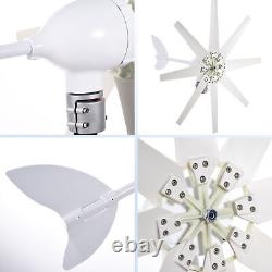 12000W Wind Turbine Generator Kit 8 Blades Windmill 24V Controller Quiet