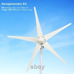 1200W Wind Turbine Generator 5 Blades Charger Controller Windmill DC 12/24V New