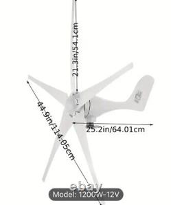 1200W Wind Turbine Generator 5 Blades DC 12V