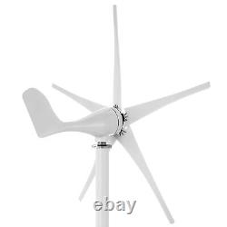 1200W Wind Turbine Generator Kit 5 Blades With DC12V Charge Controller White USA