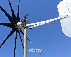 1250 Watt Wind Turbine Generator 10 blade 48 VAC 3-Phase / 3-Wire