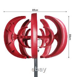 12V 4500W Wind Turbine Generator Lantern Vertical For Household Streetlight Red