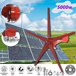 12V 5000W Max Power 5 Blades Wind Turbine Generator Kit With Charge Controller