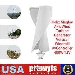 12V Helix Maglev Axis Vertical Wind Turbine Wind Generator Windmill withController