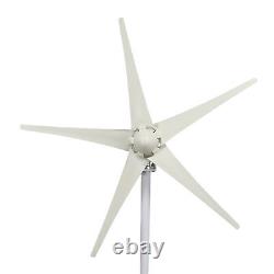 12V Wind Turbine Generator Kit Wind Power Generator 1200W with 5 Blades White US