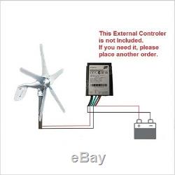 12V or 24VDC 5 Blades 400W Wind Turbine Generator with built-in Rectifier Module