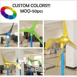 12V or 24VDC 5 Blades 400W Wind Turbine Generator with built-in Rectifier Module