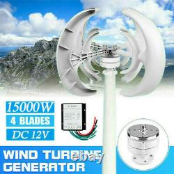 15000W Wind Turbine Generator 12V 4Blades Lantern Vertical Axis Permanent Magnet