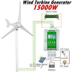 15000W Wind Turbine Generator AC 12V 3 Blades Charger Controller Home Power
