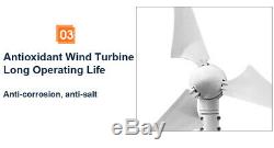 1750WithDay Hybrid KIT 400W Wind Turbine Generator with 100W Solar Panel Home system