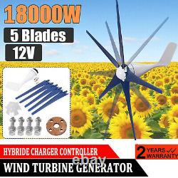 18000W 5 Blades Wind Turbines Generator Horizontal 12V Energy Turbines Charge