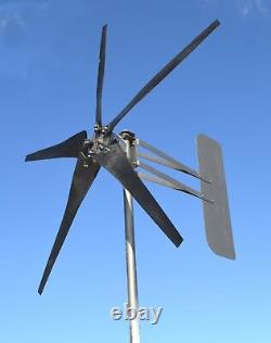 1845 Watt Wind turbine generator 5 KT prop / 12 VAC 3 phase 7.4 kWh per day