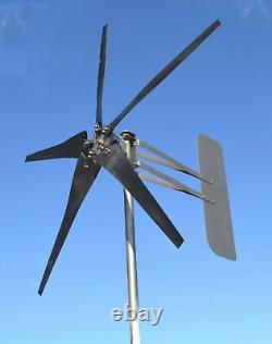 1850 WATT Wind turbine generator 5 Blade MAXCORE PMA 24 VAC 3/ph 7.4 kWh per day