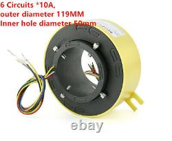 1PCS Slip Ring Through Hole Dia. 50mm 6 Circuit/10A for Wind Power Generator