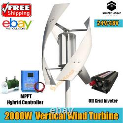 2000W Wind Turbine Generator 220V AC Output Complete Kit & Controller Inverter
