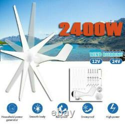 2400W Max Power 5 Blades DC 24V Wind Turbine Generator Kit with Charge Controller