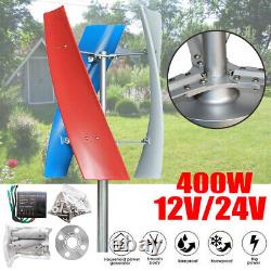 24V 3 Blade Wind Generator Power Turbine Vertical 400w with controller USA Fast
