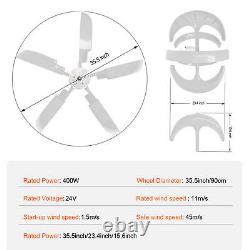 24V Vertical Axis Wind Power Turbine Generator Controller Home Windmill White