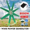 3/5/8 Blades 8000w Wind Turbine Generator Unit+dc 12/24v Power Charge Controller