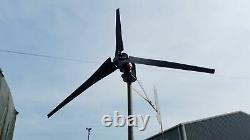 3 wind blade wind turbine 48v add to solar system, get the most power