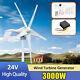 3000w 24v Dc 5 Blades Wind Turbine Generator Kit With Charge Controller Grid Power