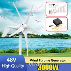 3000W 48V 5 Blades Wind Turbine Generator Enery Power Kit with Charge Controller