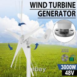 3000W 48V Wind Turbine 5 Blades Generator MPPT Charge Controller Super Powerful