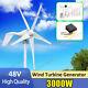 3000w 48v Wind Turbine Generator Kit 5 Blades With Charge Controller Home Power