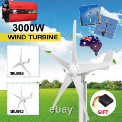 3000W Wind Turbine Generator 12V 24V 48V 5 Blades Windmill Charger Controller AU