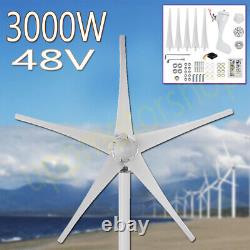 3000W Wind Turbine Generator 12V MPPT Charge Controller Windmill Power Inverter