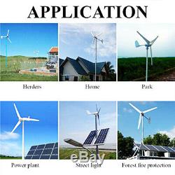 3000W Wind Turbine Generator Unit 5 Blades DC 12V With Power Charge Controller