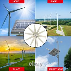 300W Wind Turbine Generator Kit 10 Blades MPPT Controller Home Power DC 12V/24V