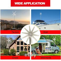 300W Wind Turbine Generator Kit 10 Blades MPPT Controller Home Power DC 12V/24V