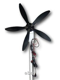 33W 12V and USB Cyclone Swivel Wind Turbine Generator Windmill, Small & Portable