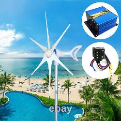 3500 W 12-24V AC 6 Blades Wind Turbine Generator System+ Charger+ 225A Slip Ring